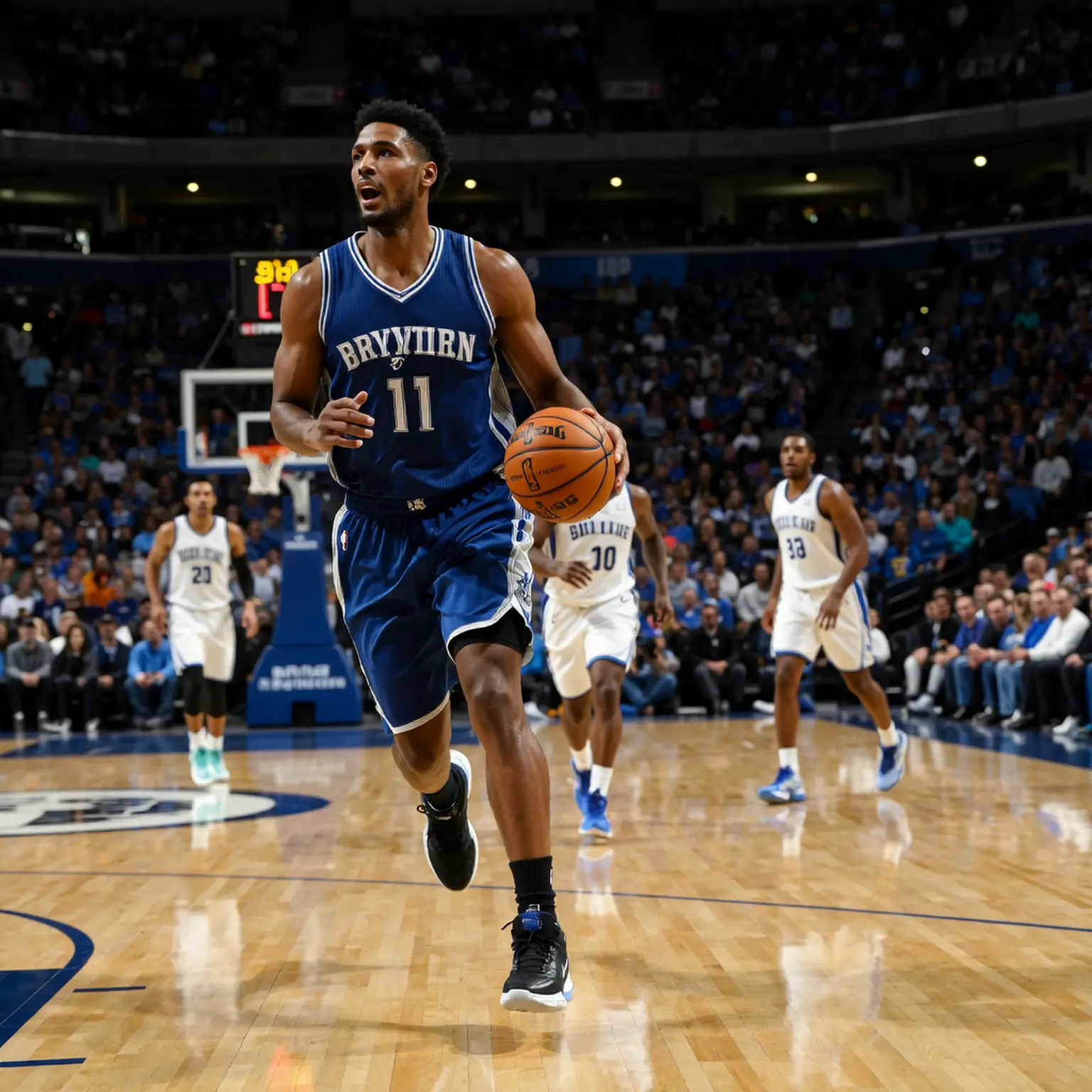 jalen brunson stats   create image related to my keyword and character